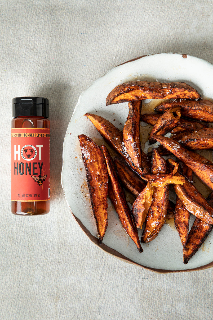 Hot Honey Sweet Potato Wedges