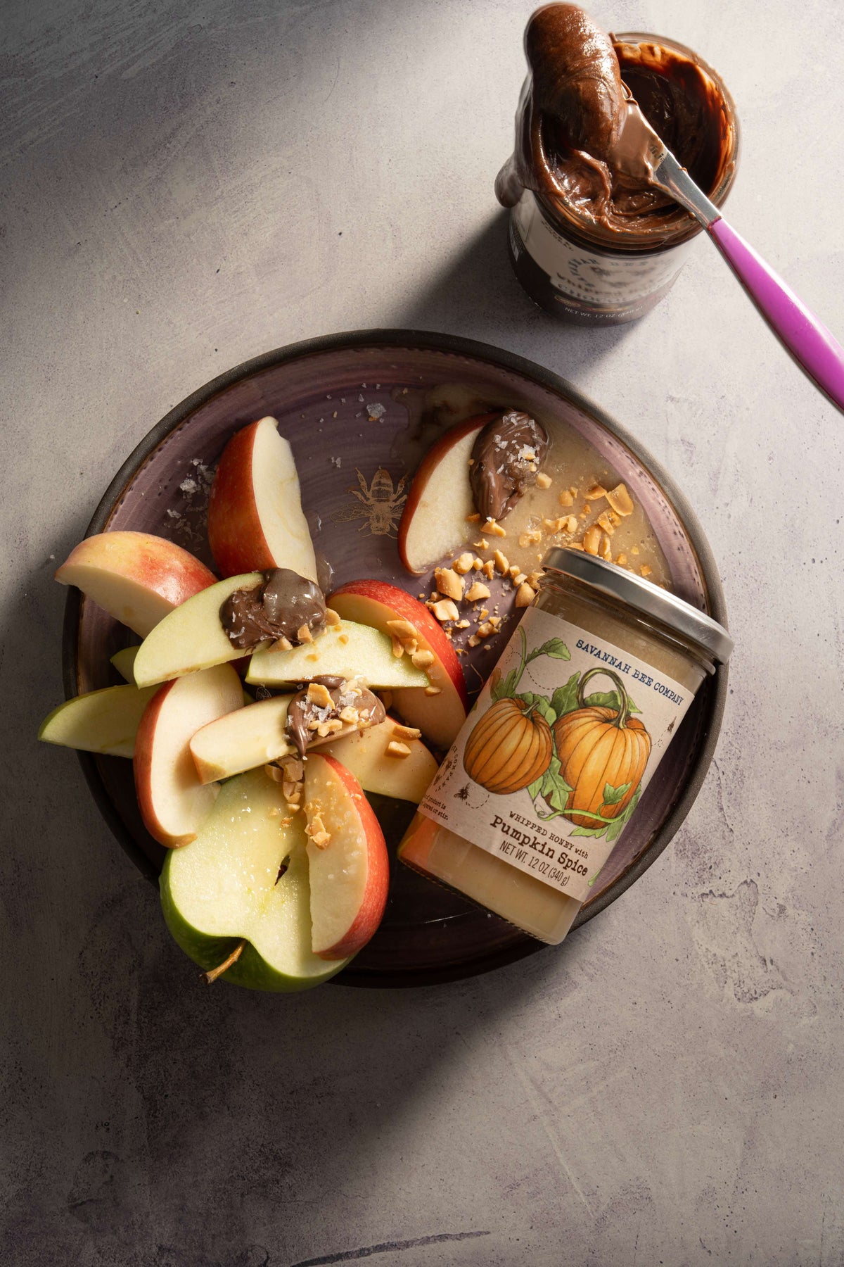 Quick Apple, Chocolate, and Honey Snack