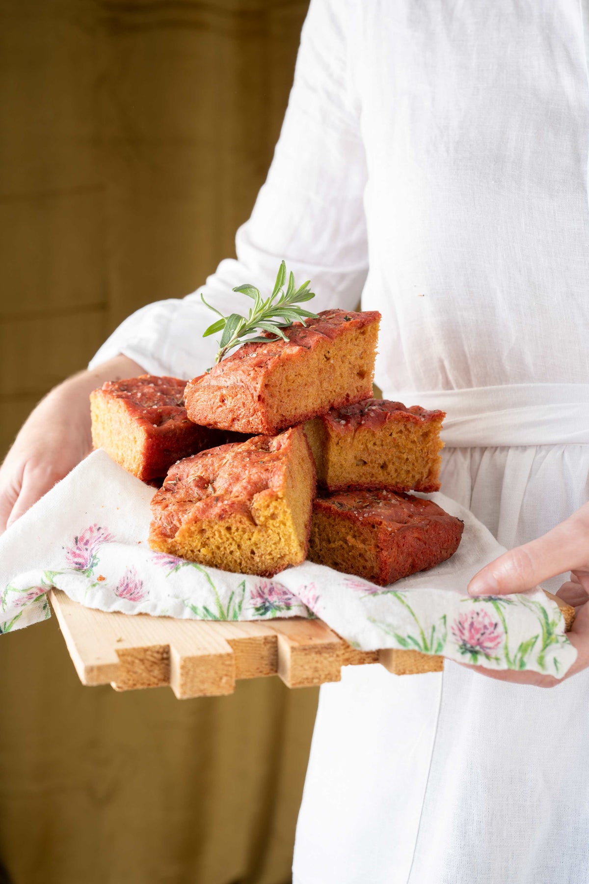 Beet Focaccia with Honey