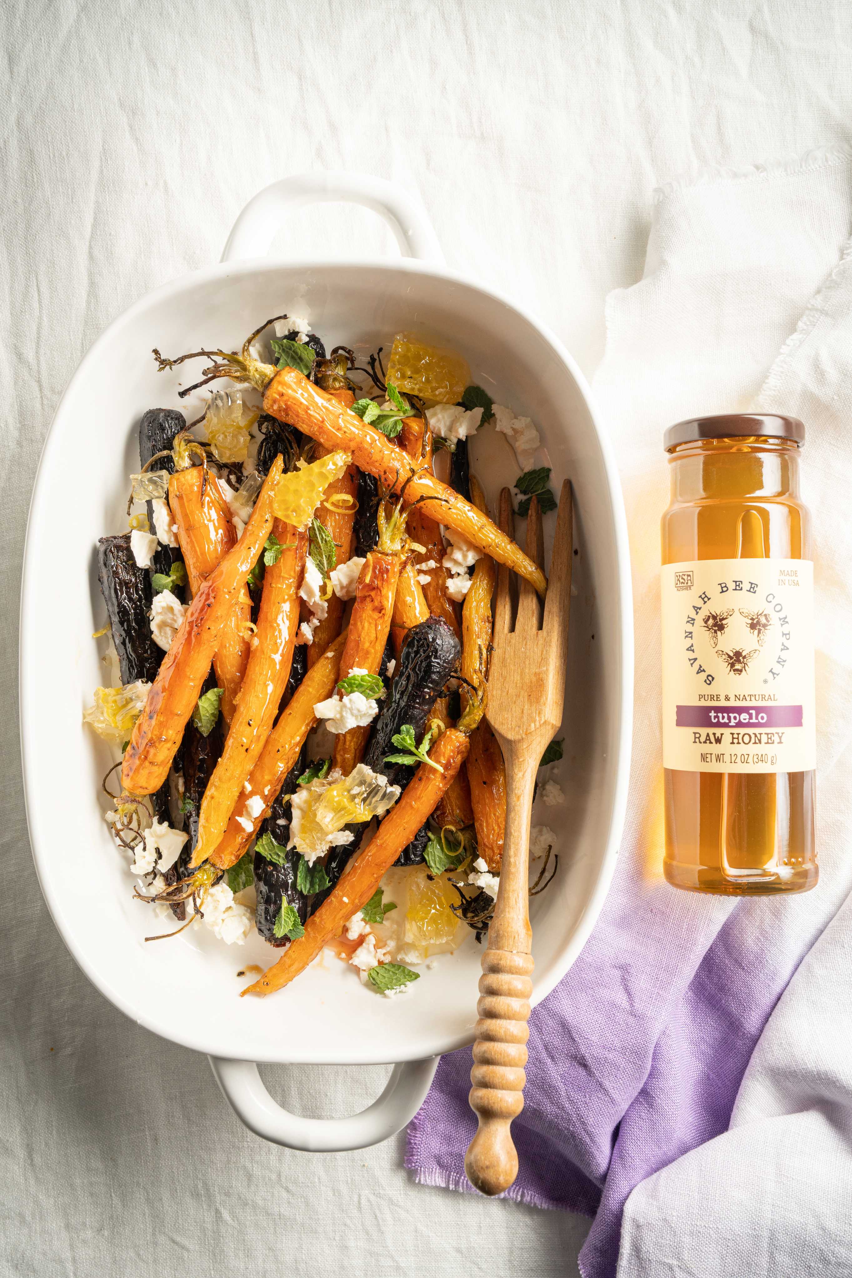 Honey-Roasted Carrots with Feta and Mint – Savannah Bee Company