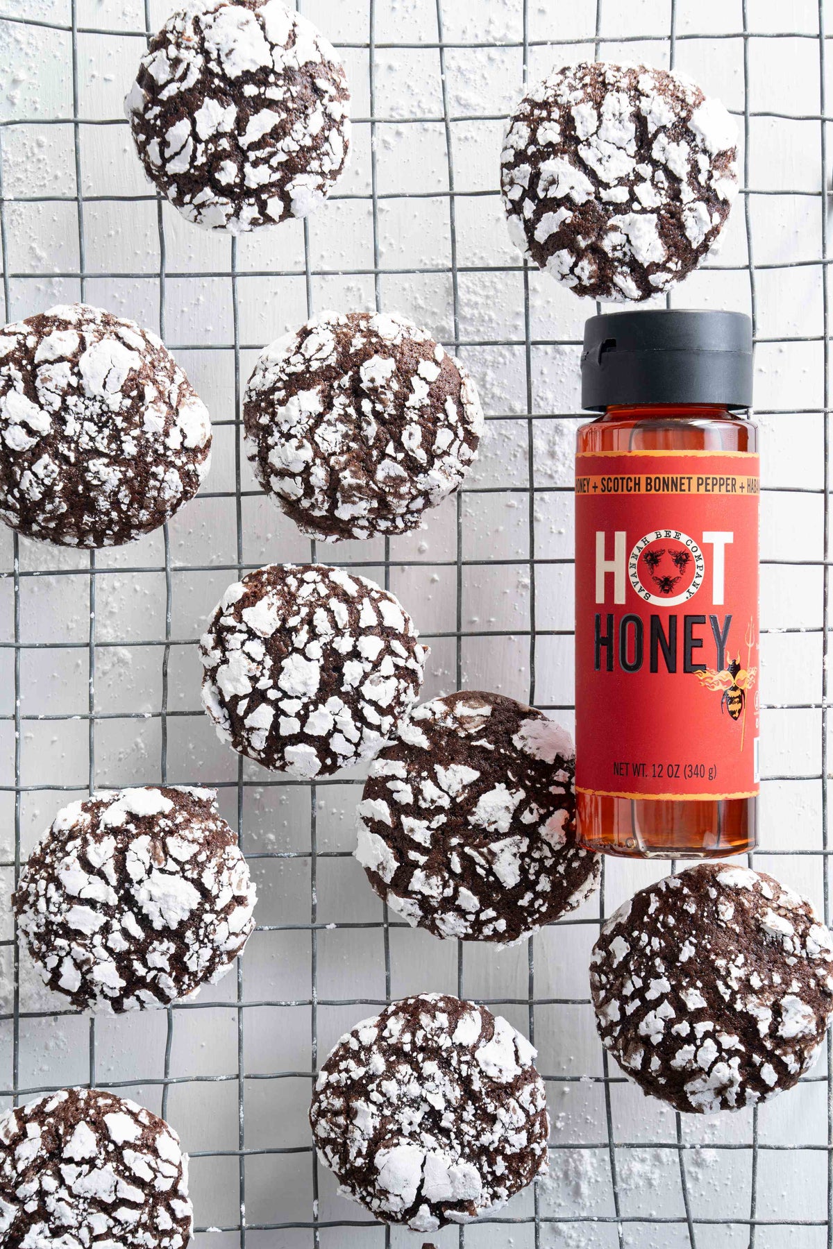 Mexican Hot Chocolate Crinkle cookies
