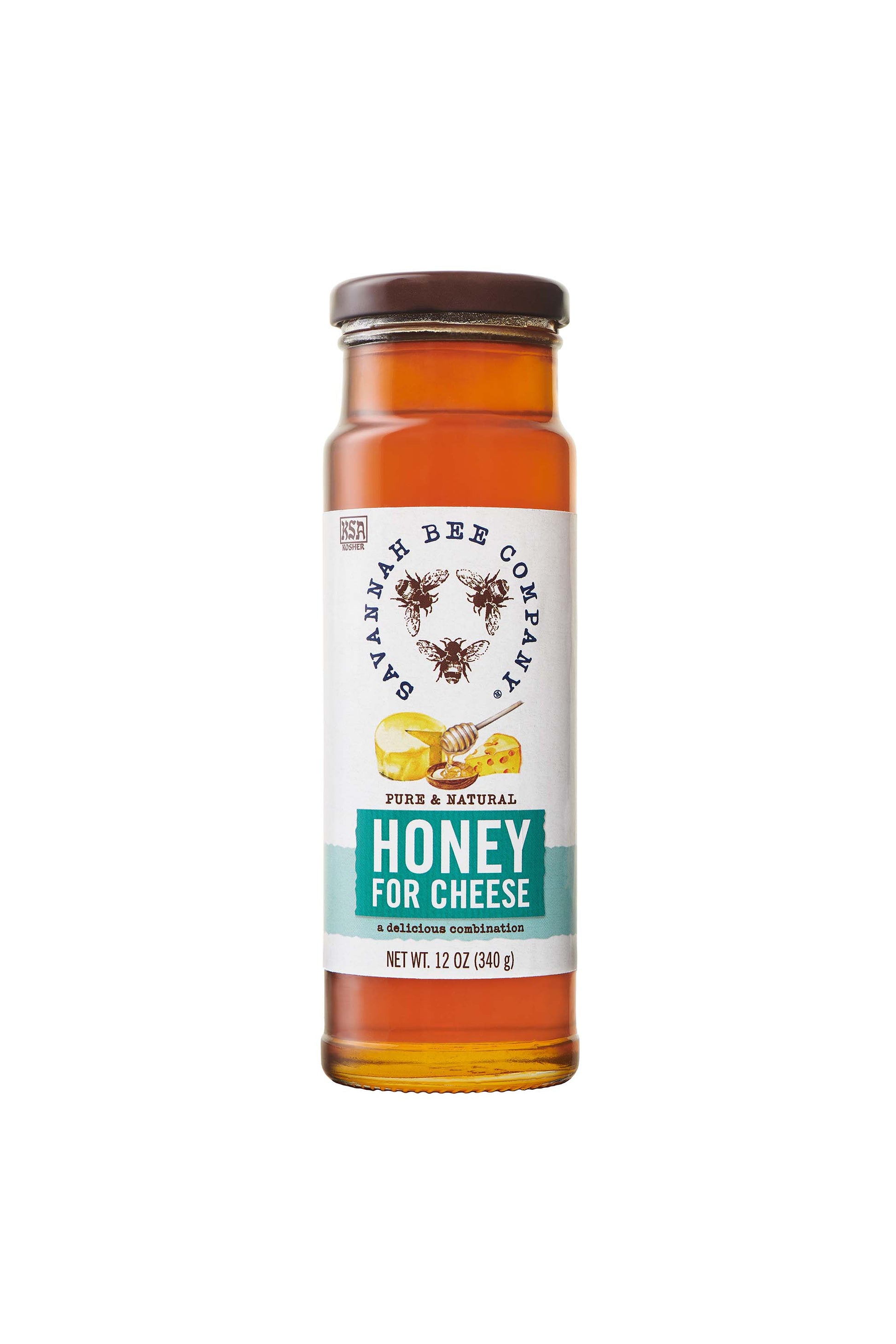 12 ounce honey for cheese jar studio shot