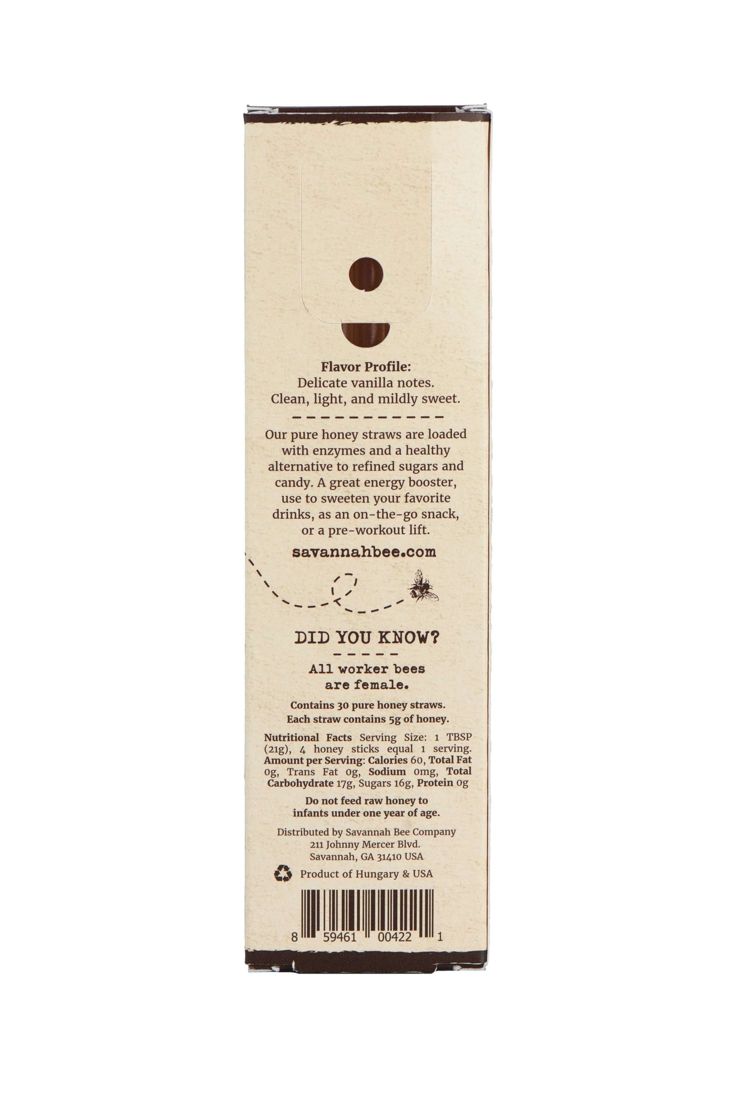Acacia Honey Straws 30 sticks
