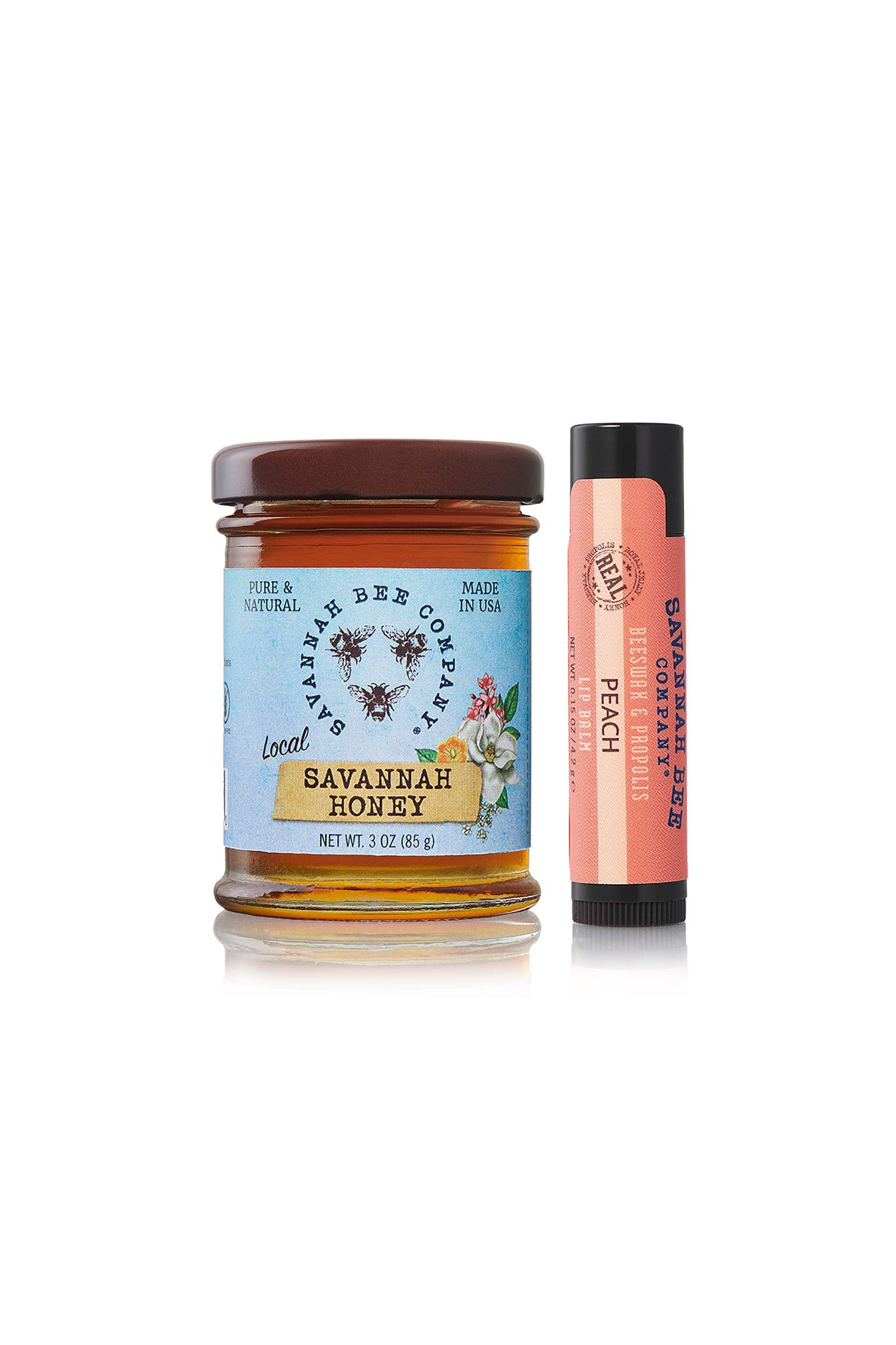 Local Savannah Honey 3 oz. mini with Peach Lip Balm