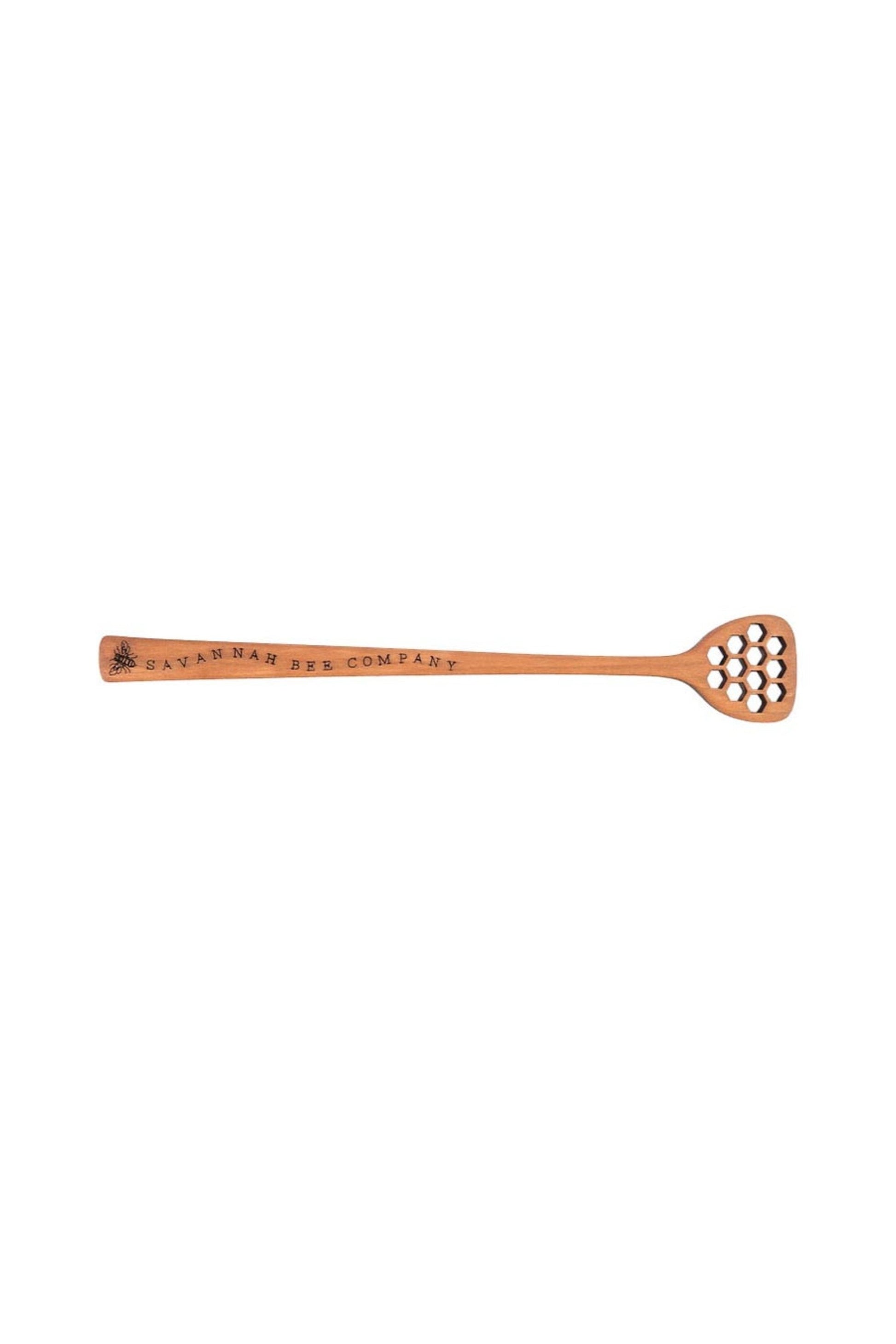 The Honey Drizzler has hexagon holes, perfect for stirring honey into your tea or coffee.