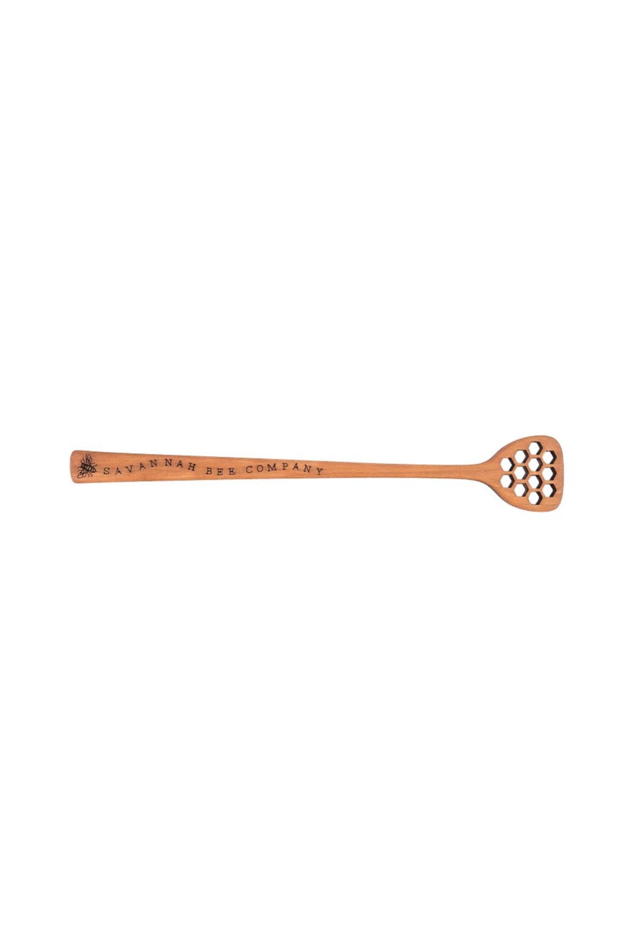 The Honey Drizzler has hexagon holes, perfect for stirring honey into your tea or coffee.