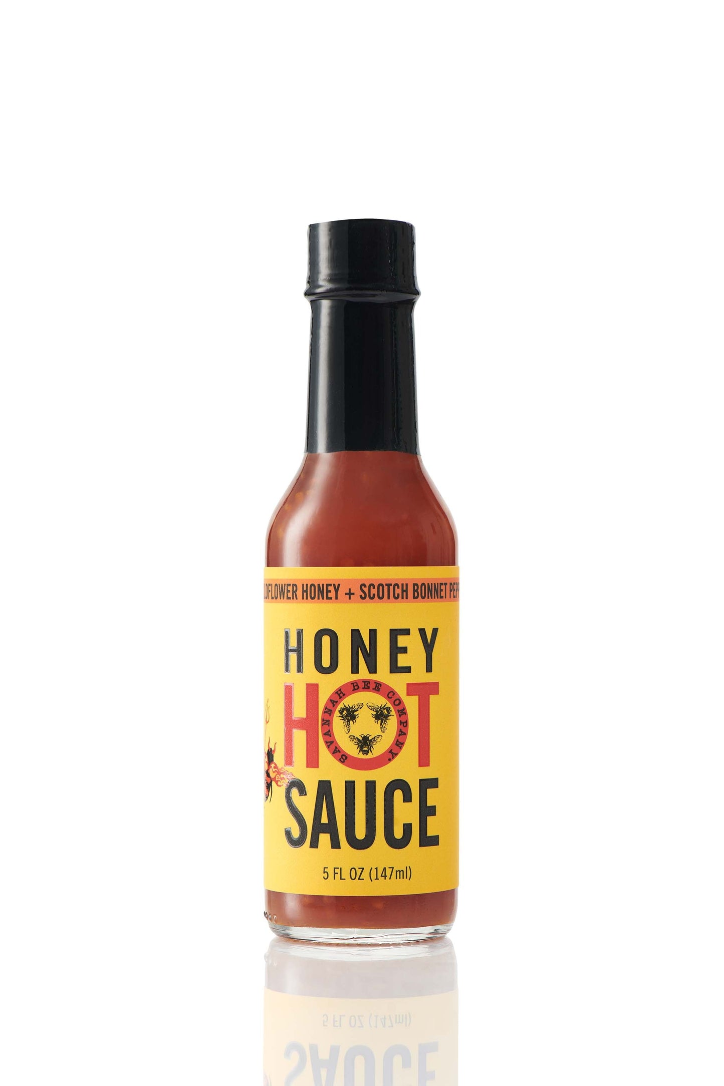 Wildflower Honey and Scotch Bonnet Pepper Honey Hot Sauce 5 oz.