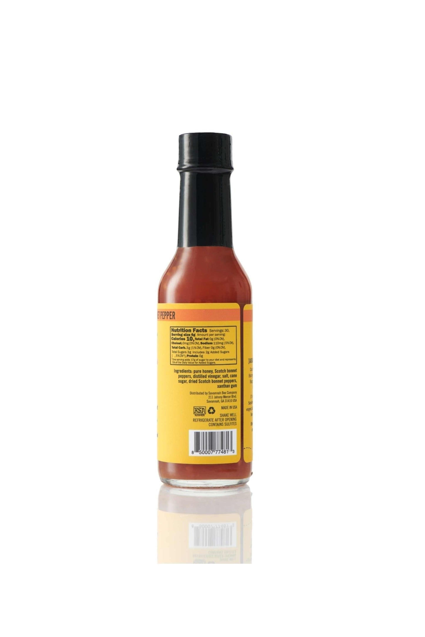 Wildflower Honey and Scotch Bonnet Pepper Honey Hot Sauce 5 oz. back