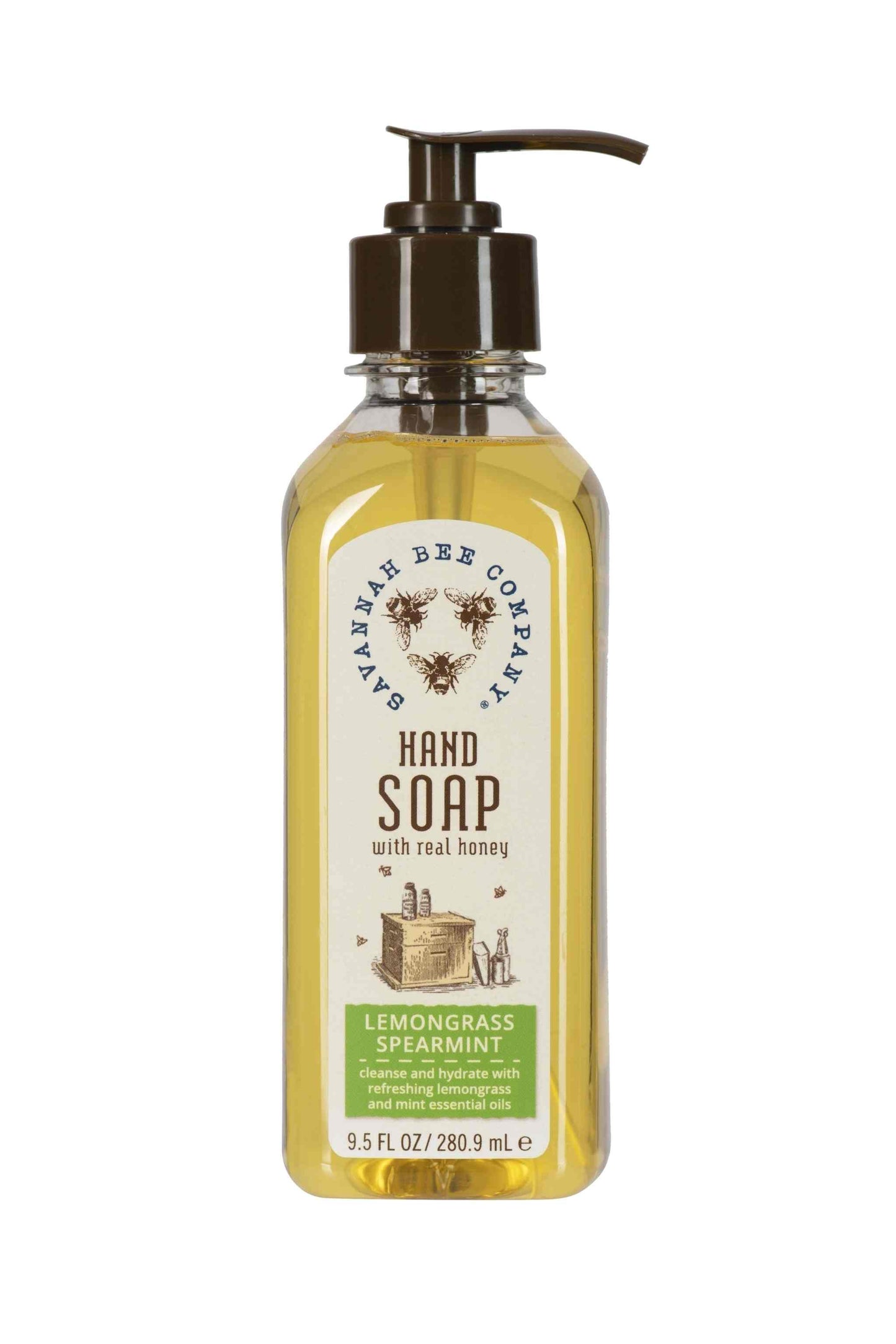 Lemongrass Spearmint Hand Soap 9.5 fl oz. studio shot