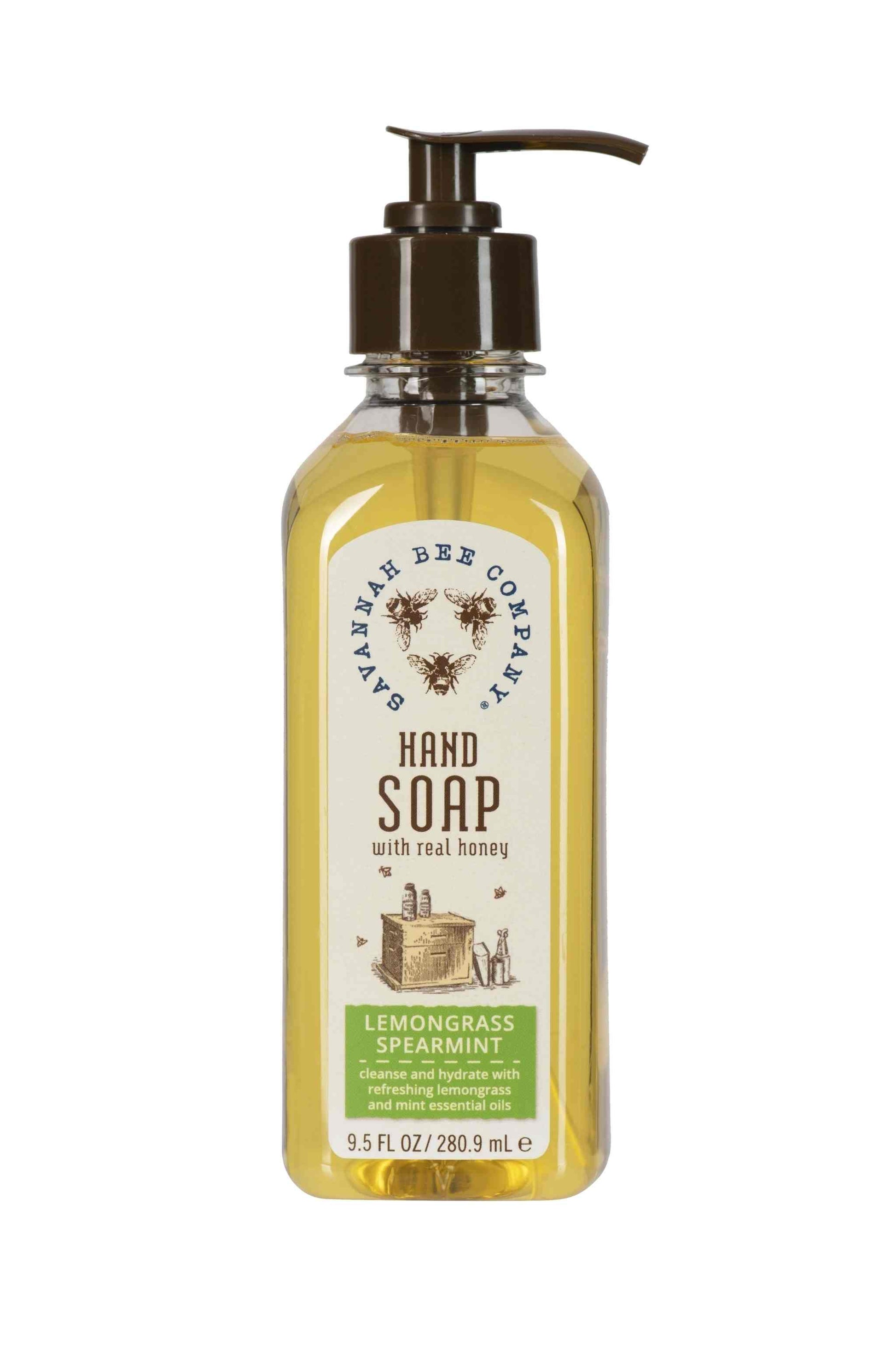 Lemongrass Spearmint Hand Soap 9.5 fl oz. studio shot