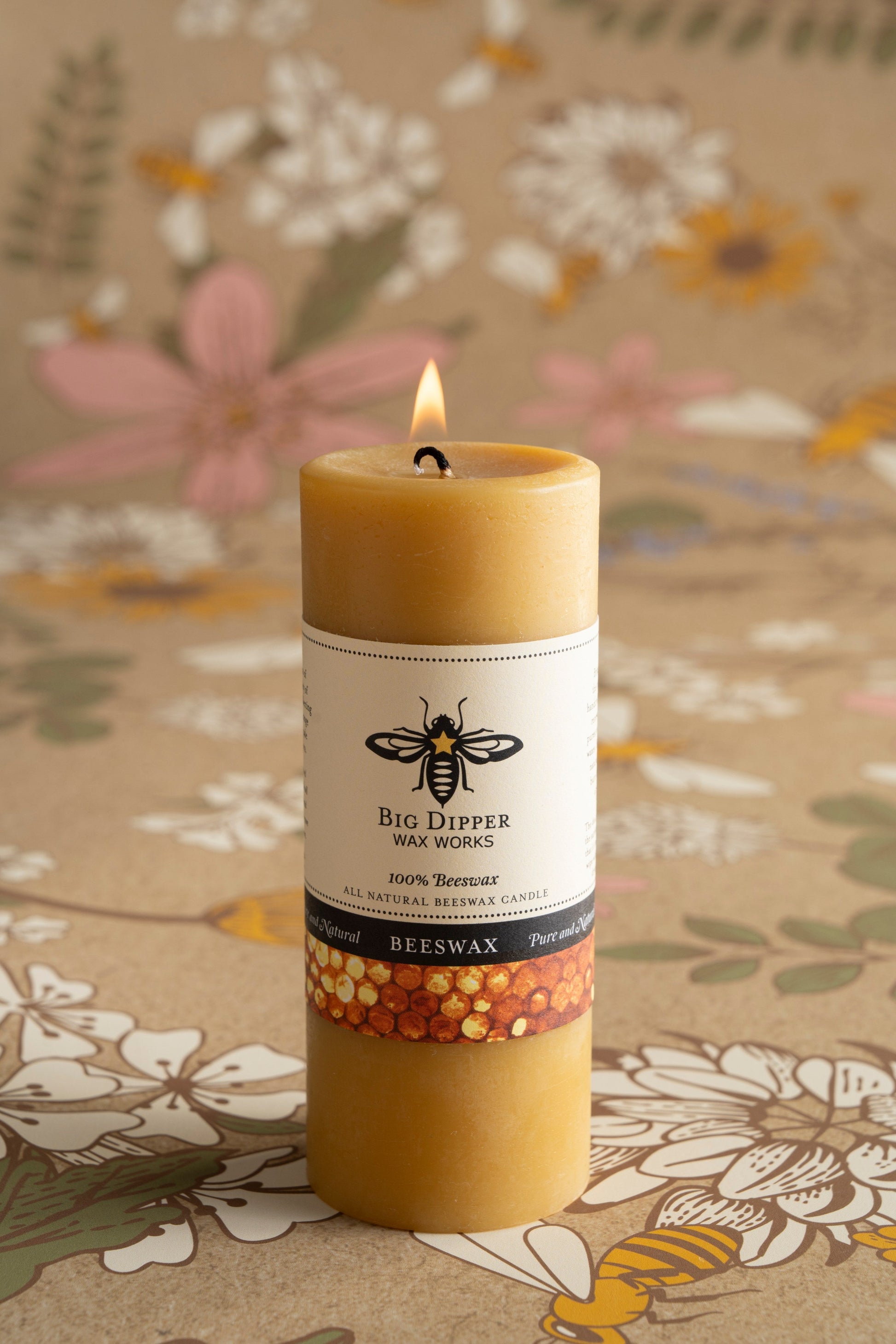 Beeswax candle tower