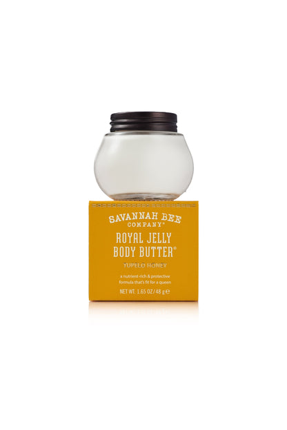 Royal Jelly Body Butter Tupelo Honey in a 1.65 oz. jar