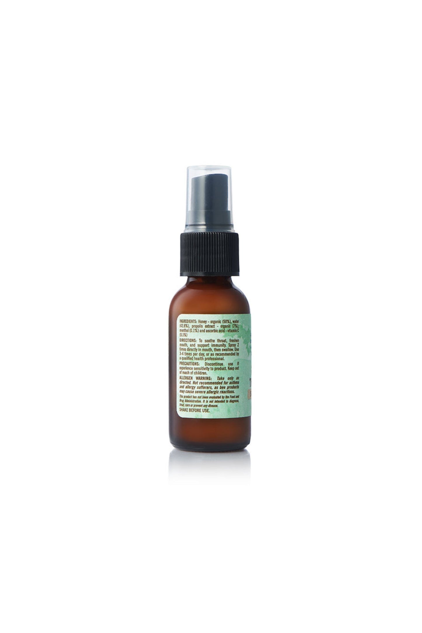 Sweet and Minty Propolis Spray 1 ounce side view