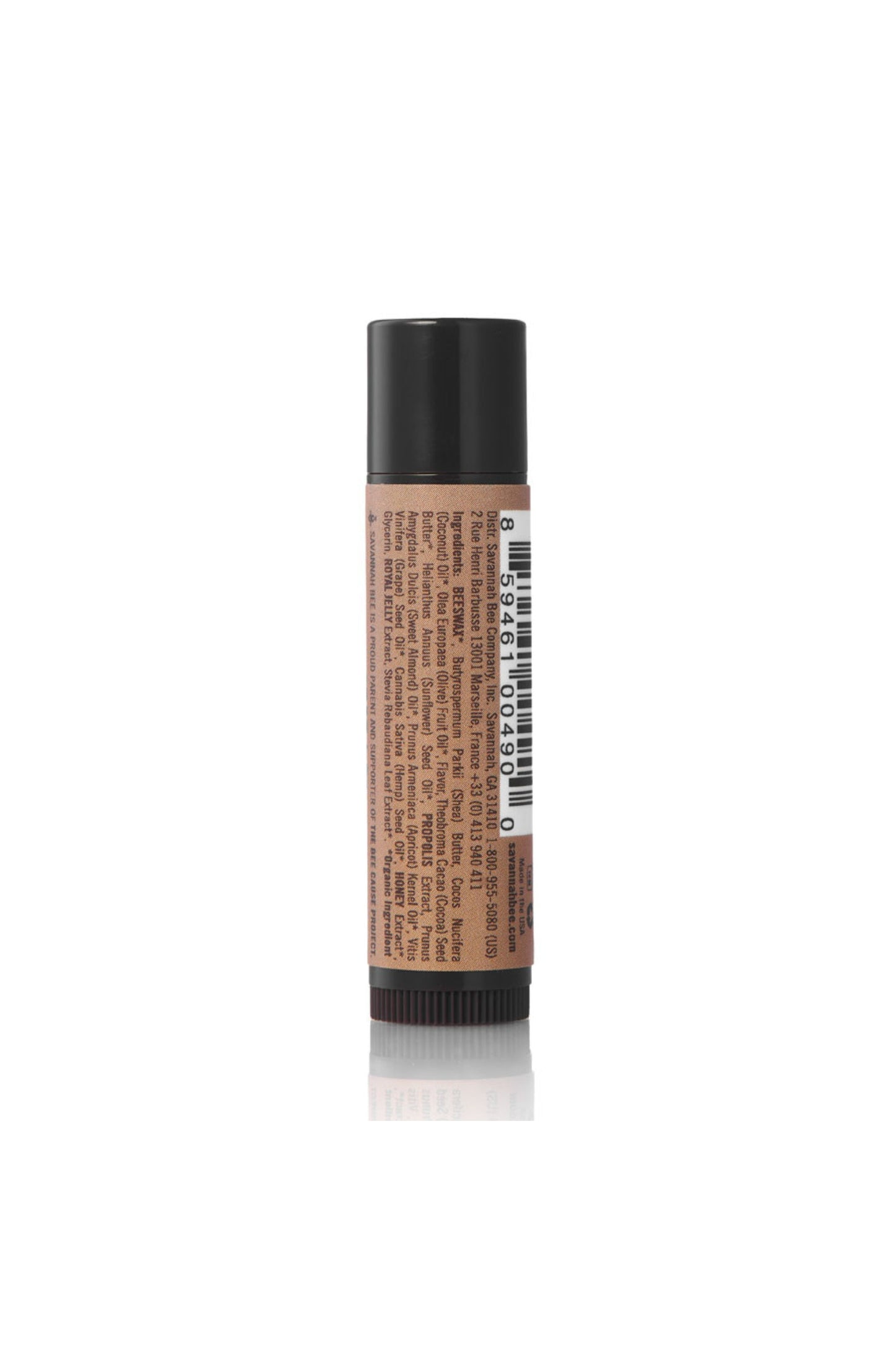 Savannah Bee Company Sweet Tea Beeswax & Propolis Lip Balm brown colored lipstick tube.