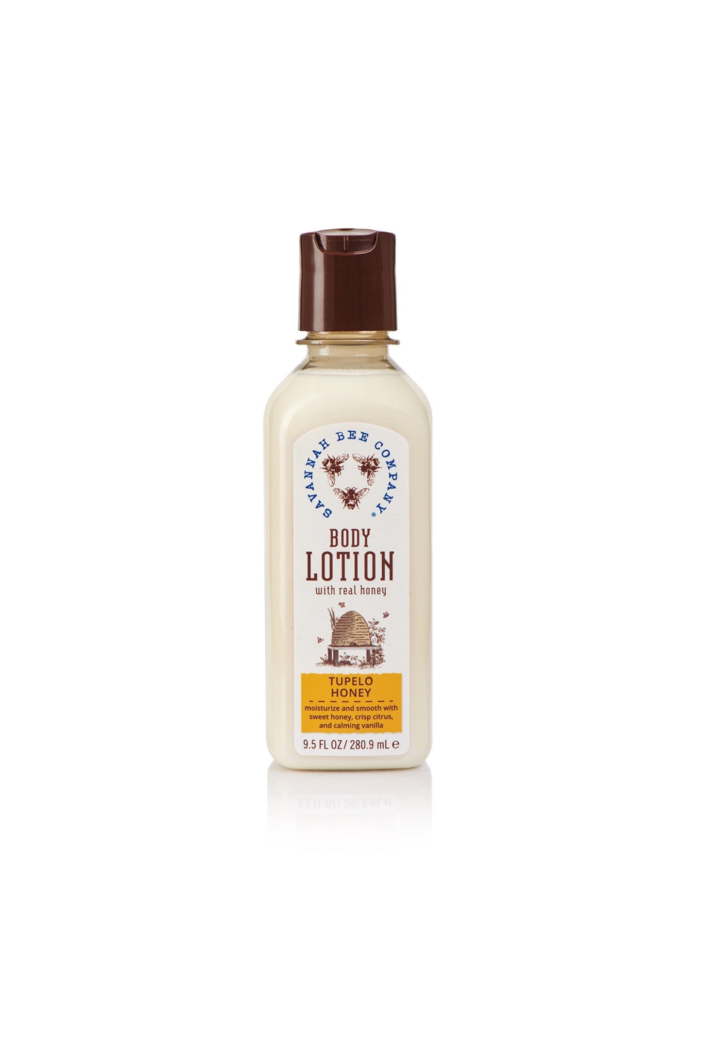 Tupelo Honey Body Lotion 9.5 fl. oz. studio shot.