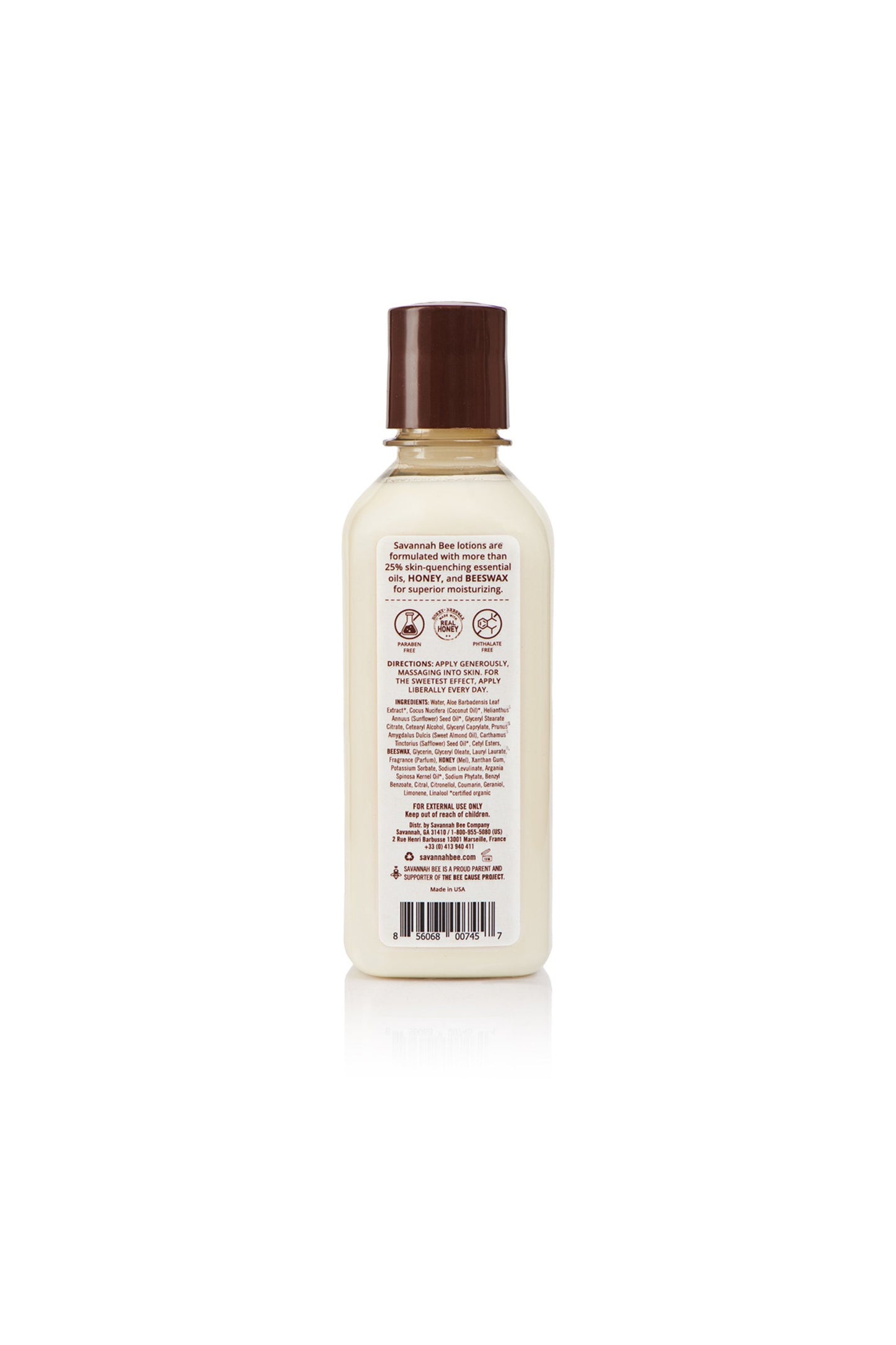 Tupelo Honey Body Lotion 9.5 fl. oz. back image.