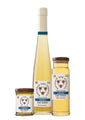 Raw Acacia Honey comes in 3 oz. mini, 12 oz. tower and 20 oz. flute