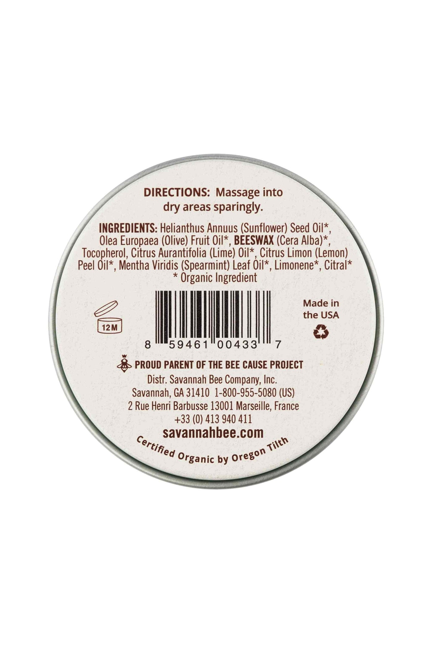 Spearmint Beeswax Salve nourishes dry and distressed skin