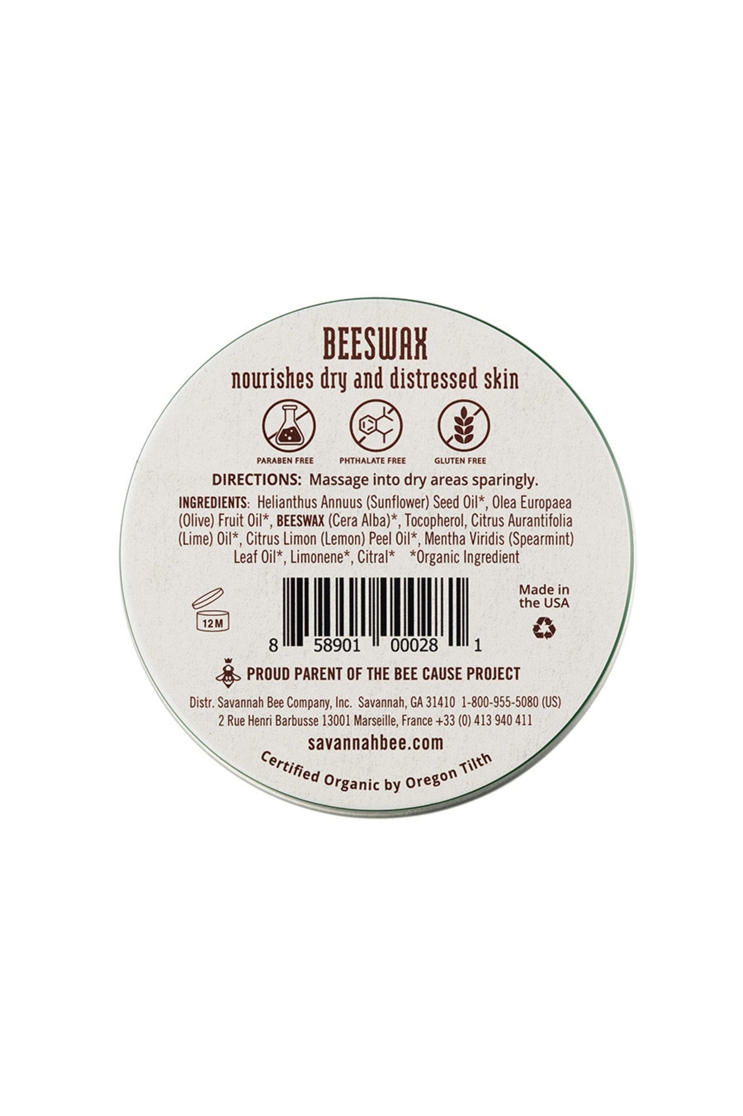Spearmint Beeswax Salve nourishes dry and distressed skin