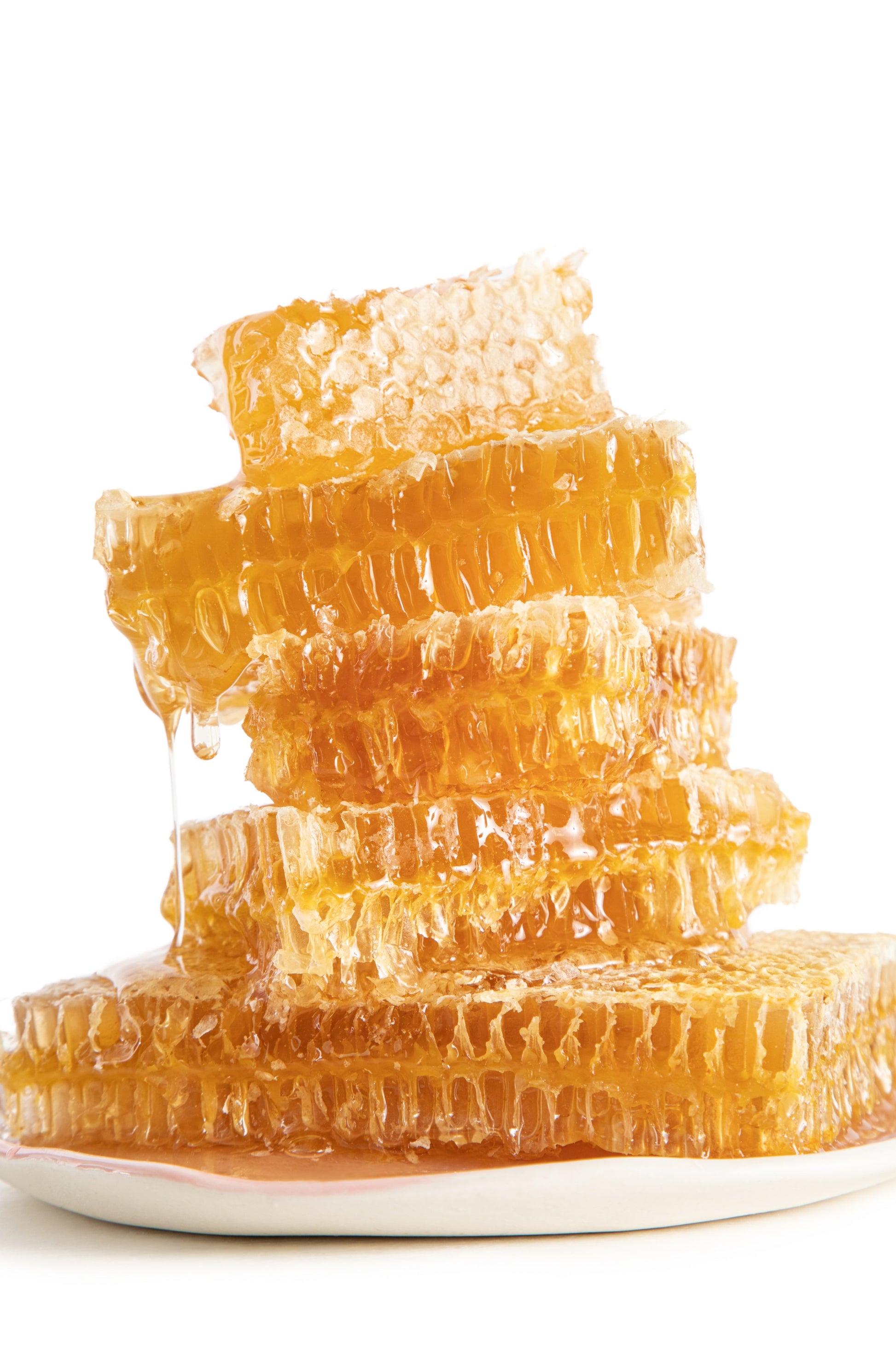 Raw Honeycomb Stacked close up.