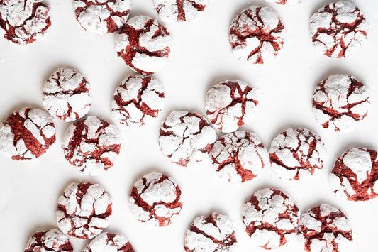Red Velvet Crinkle Cookie.