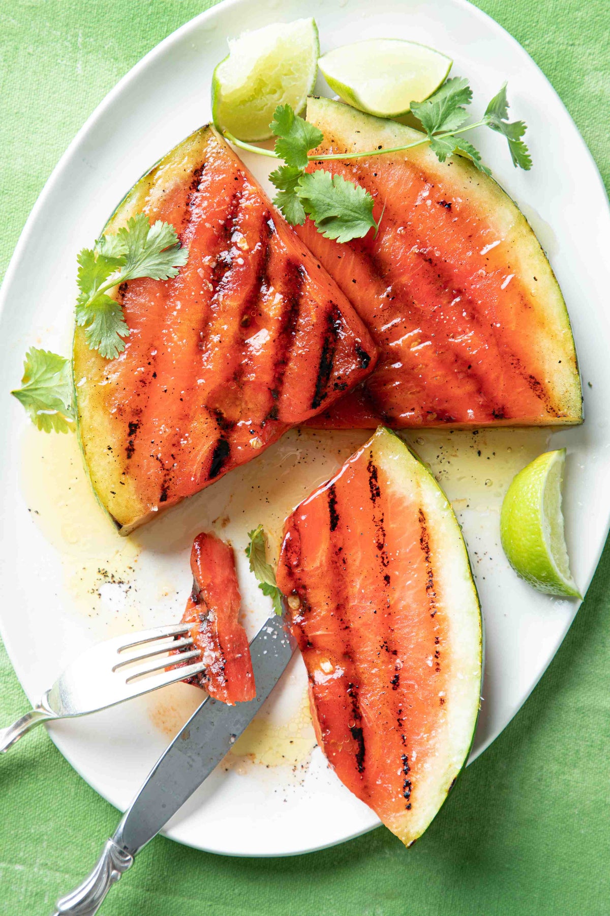 Grilled Hot Honey Watermelon Slices