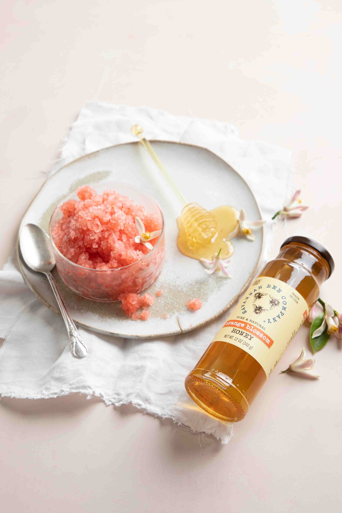 Strawberry Rosé Granita