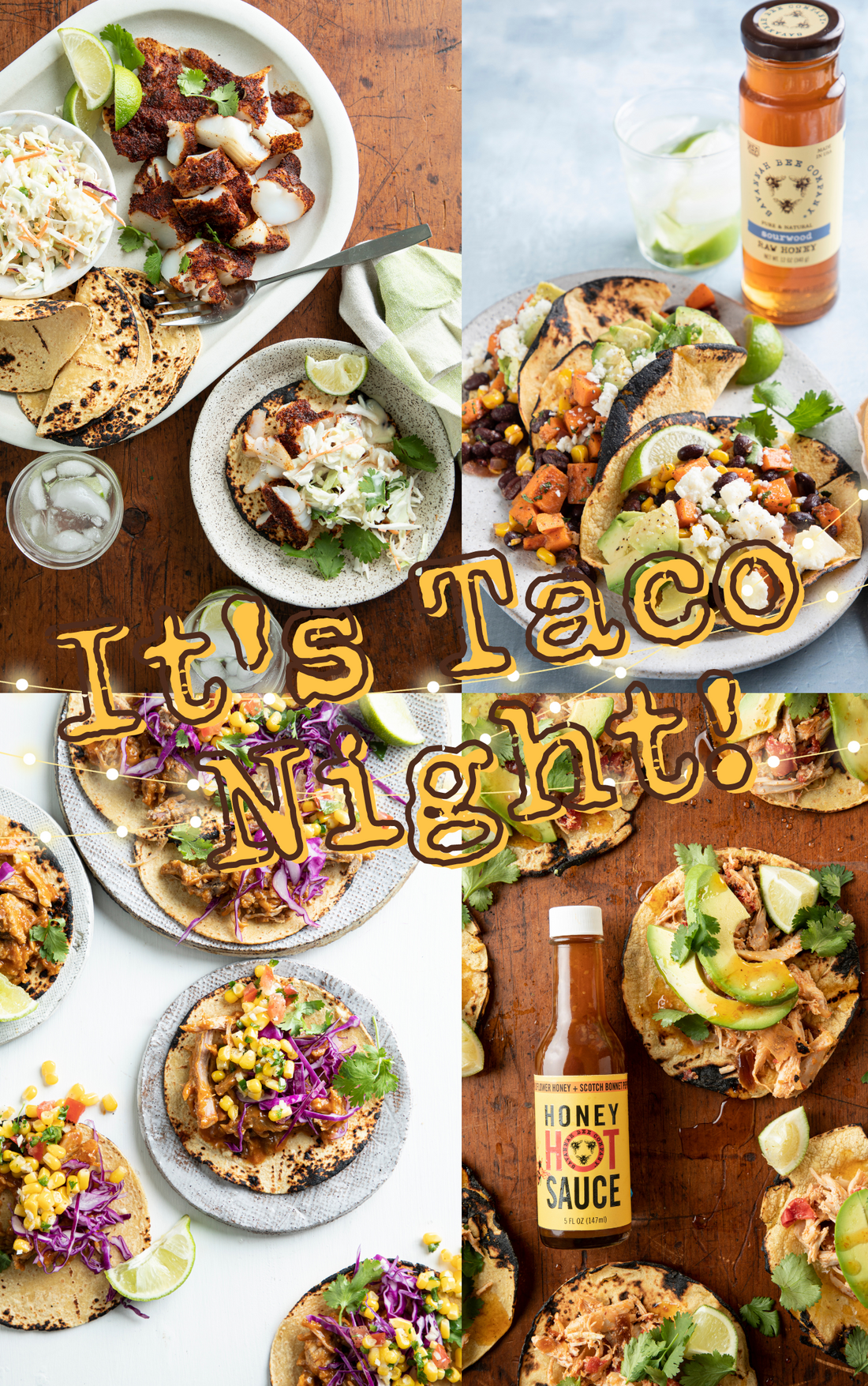 A mash up of tacos recipes for taco night or taco tuesday!