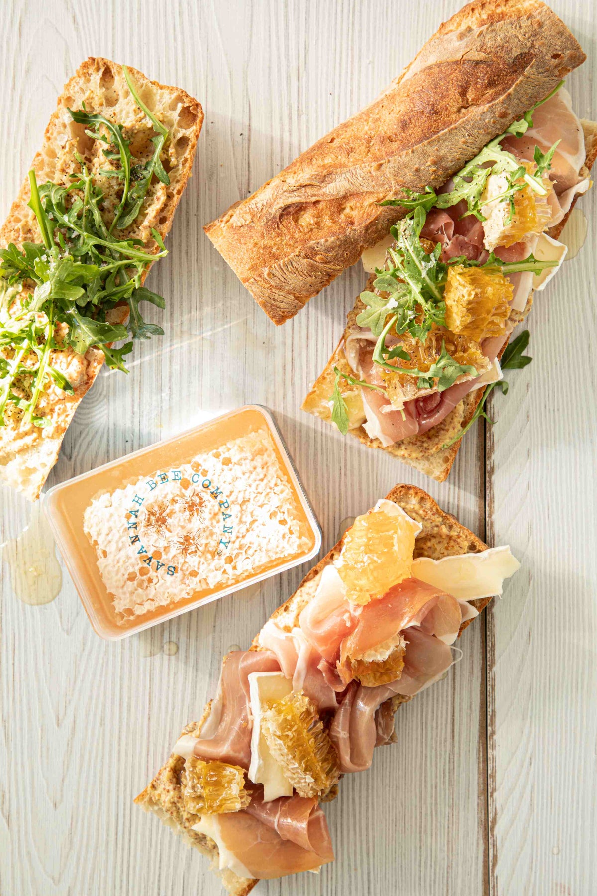Prosciutto, Brie, and Honeycomb Sandwich