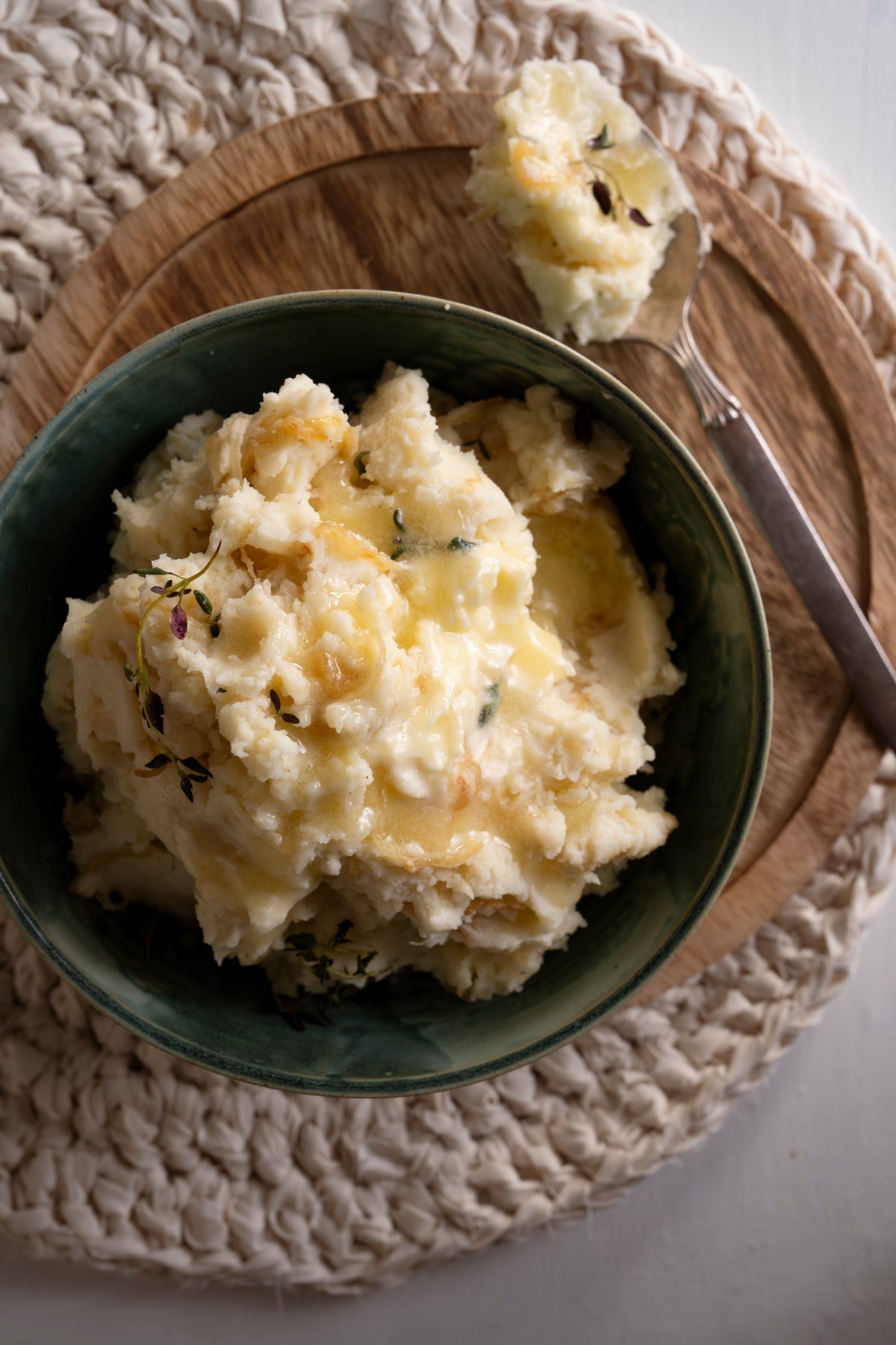 Mashed Potatoes with Honey Caramelized Onions