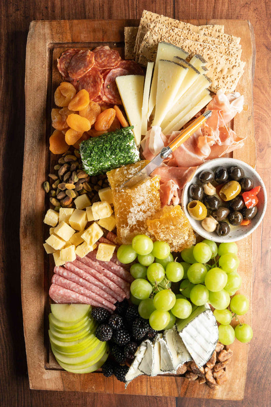 charcuterie-board-classic-grazing-how-to-easy-appetizer-crowd-pleaser-party-cheese-fruit-meat-honeycomb-recipe