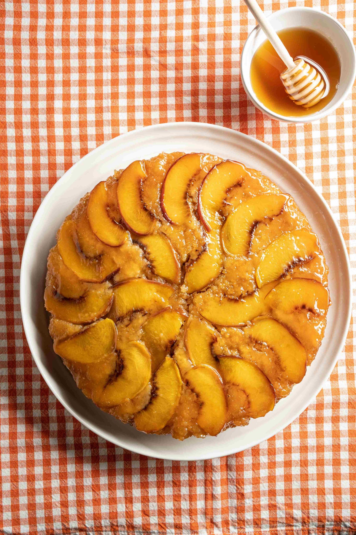 Brown Sugar and Honey Peach Cake