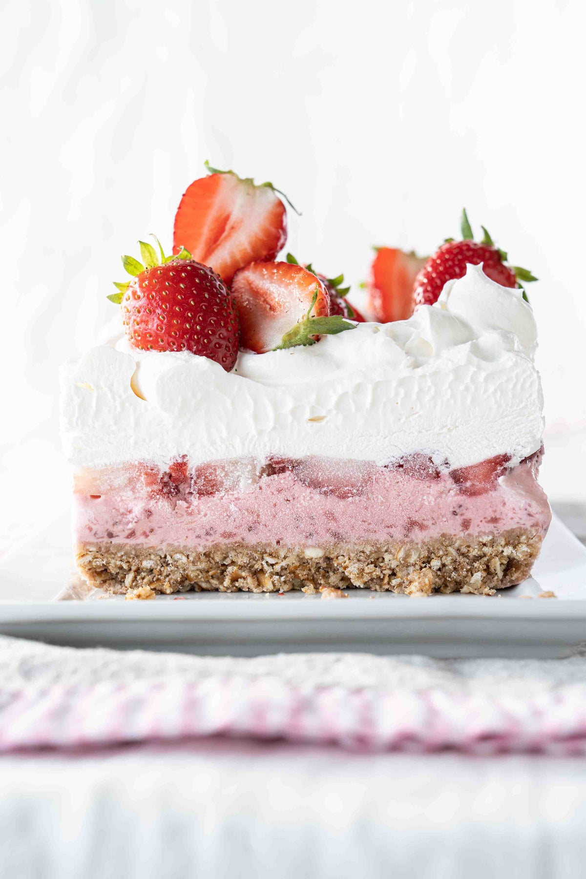 Strawberry Lemon Ice Box Pie