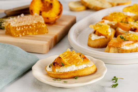 Peach Honey Crostini 