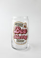 Bee Merry Glass Can