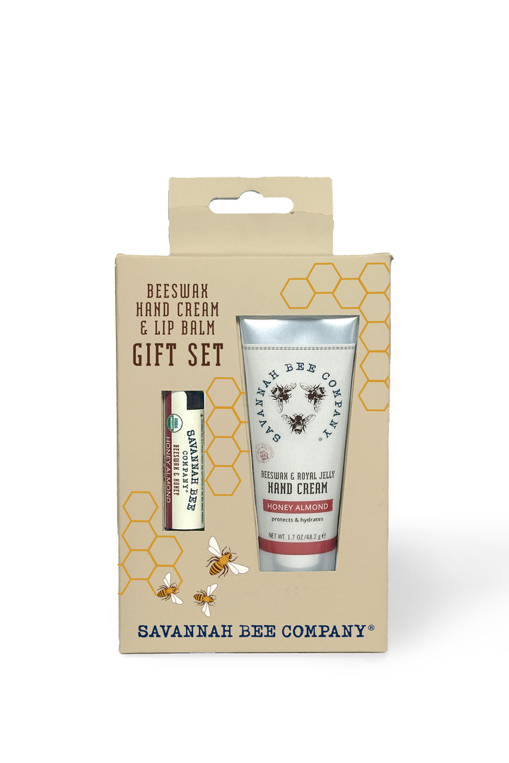Honey Almond Hand Cream and Lip Balm Gift Set