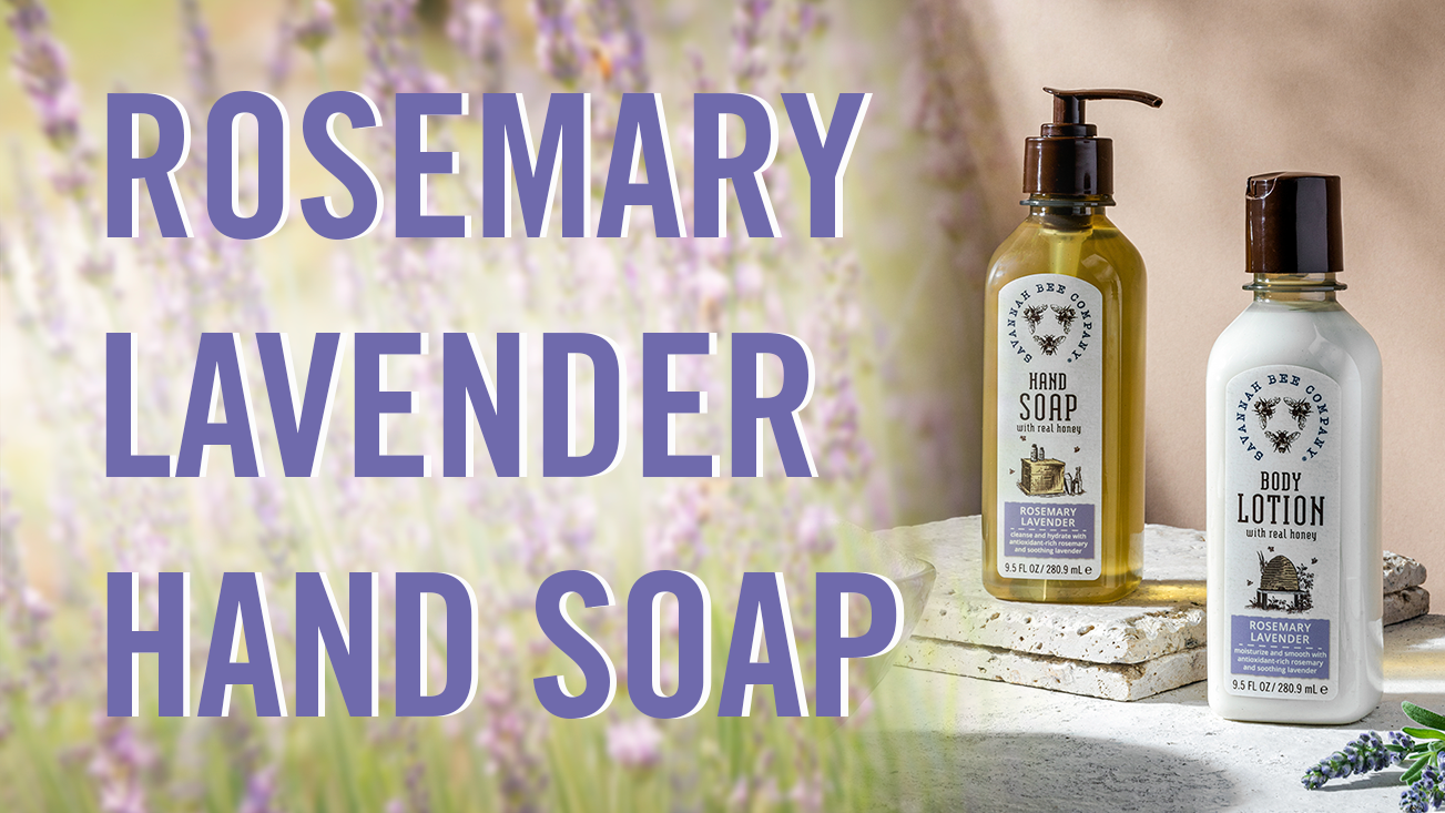 Load video: Rosemary Lavender Honey Hand Soap