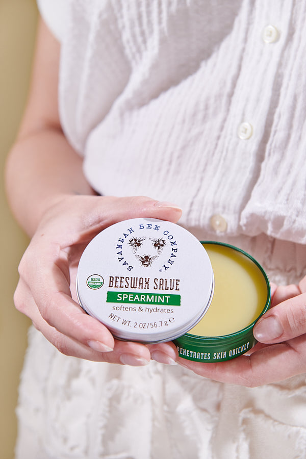 Large Beeswax salve spearmint tint 