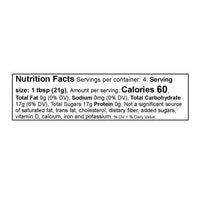 Nutrition facts label for a product with 60 calories per serving.