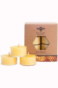Pure Organic Beeswax Tea Light Pack of 16