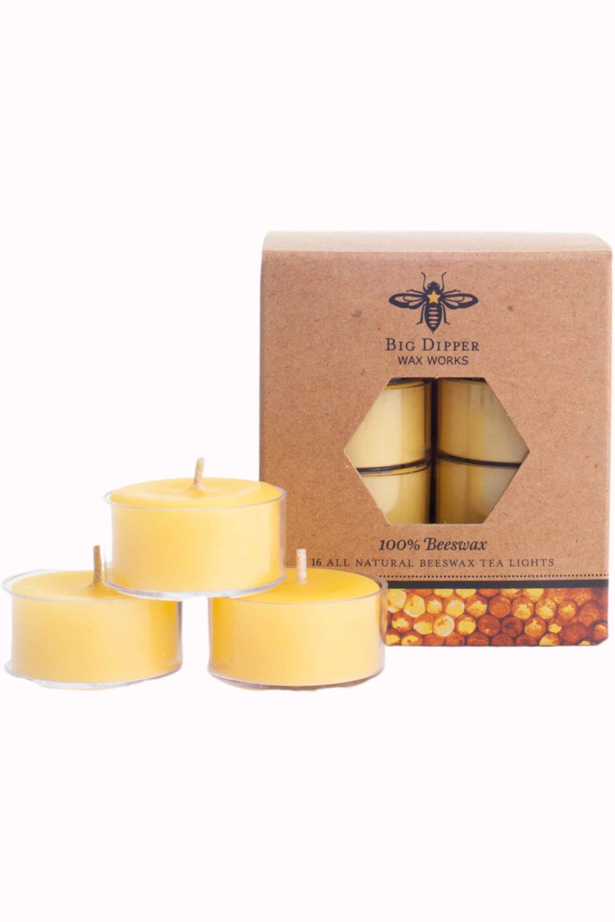 Pure Organic Beeswax Tea Light Pack of 16
