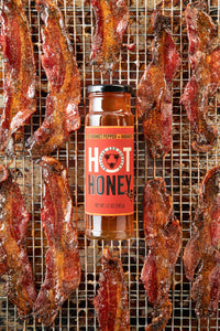 12 ounce hot honey with honey glazed bacon