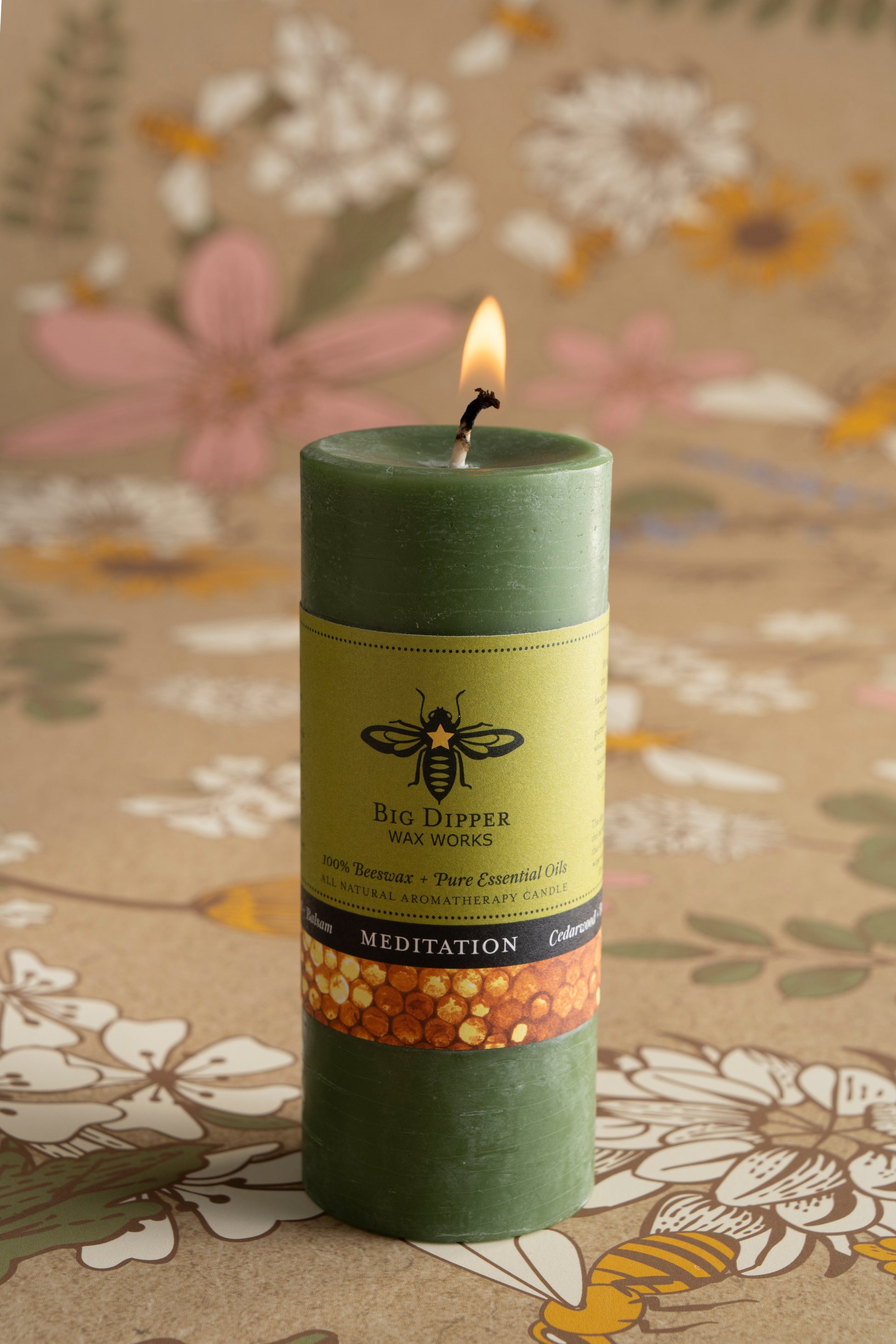 Big dipper wax works aromatherapy pillar candles in green