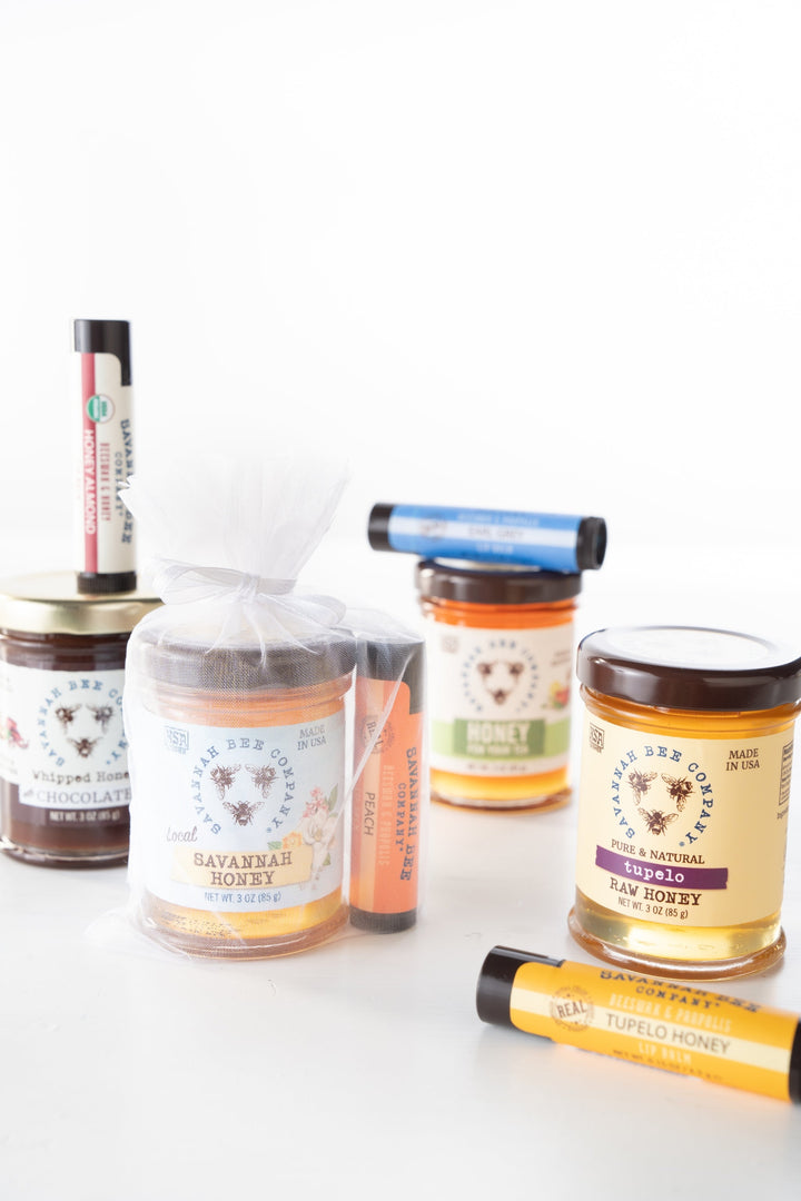 Lil' Sweetie Gift Set collection featuring 3oz honey and a lip balm