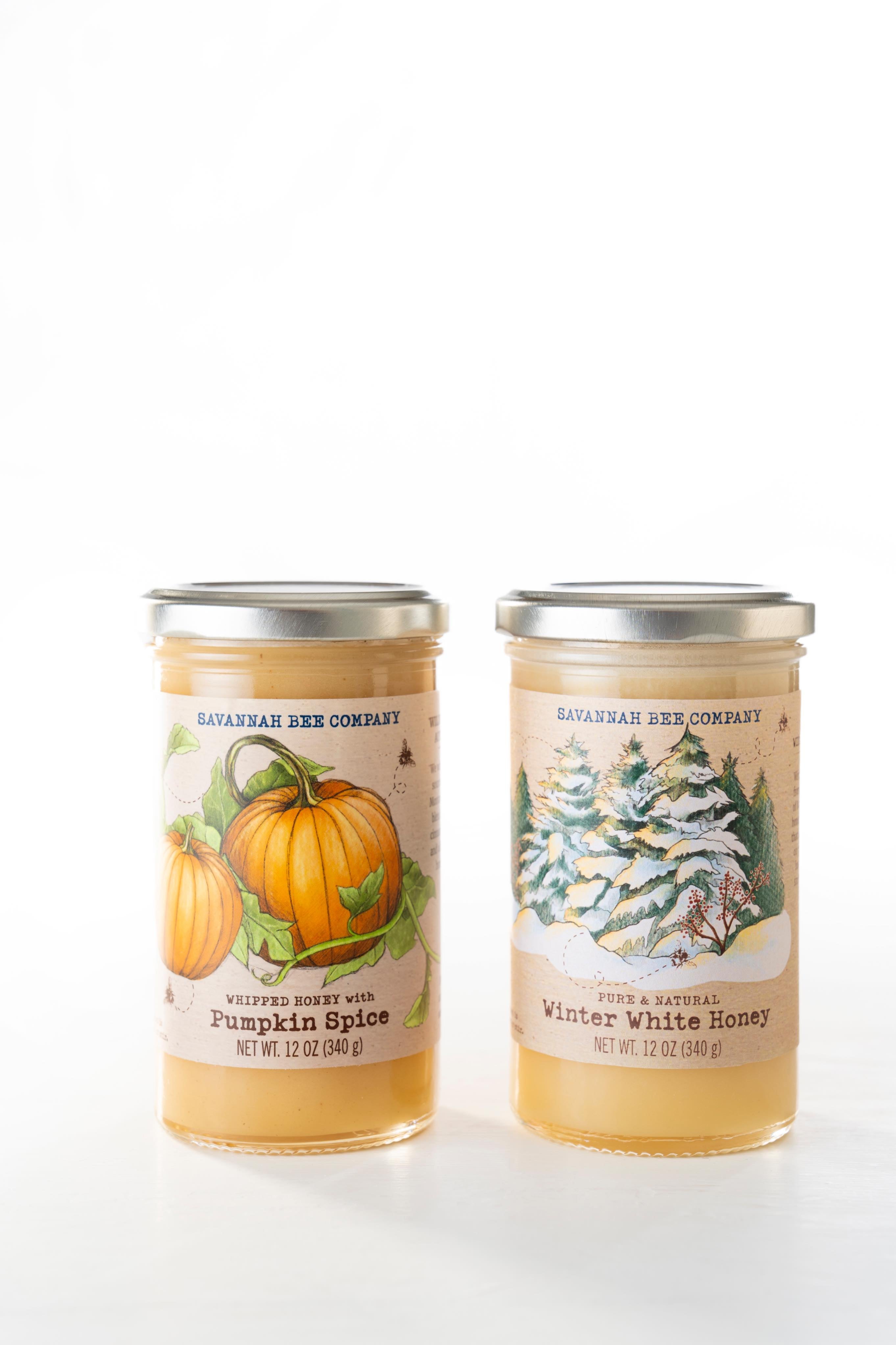 Pumpkin Spice and Winter White 12oz Whipped Honey Gift Set