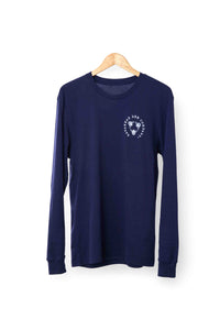 Bee Here Now NAVY Long Sleeve T-shirt