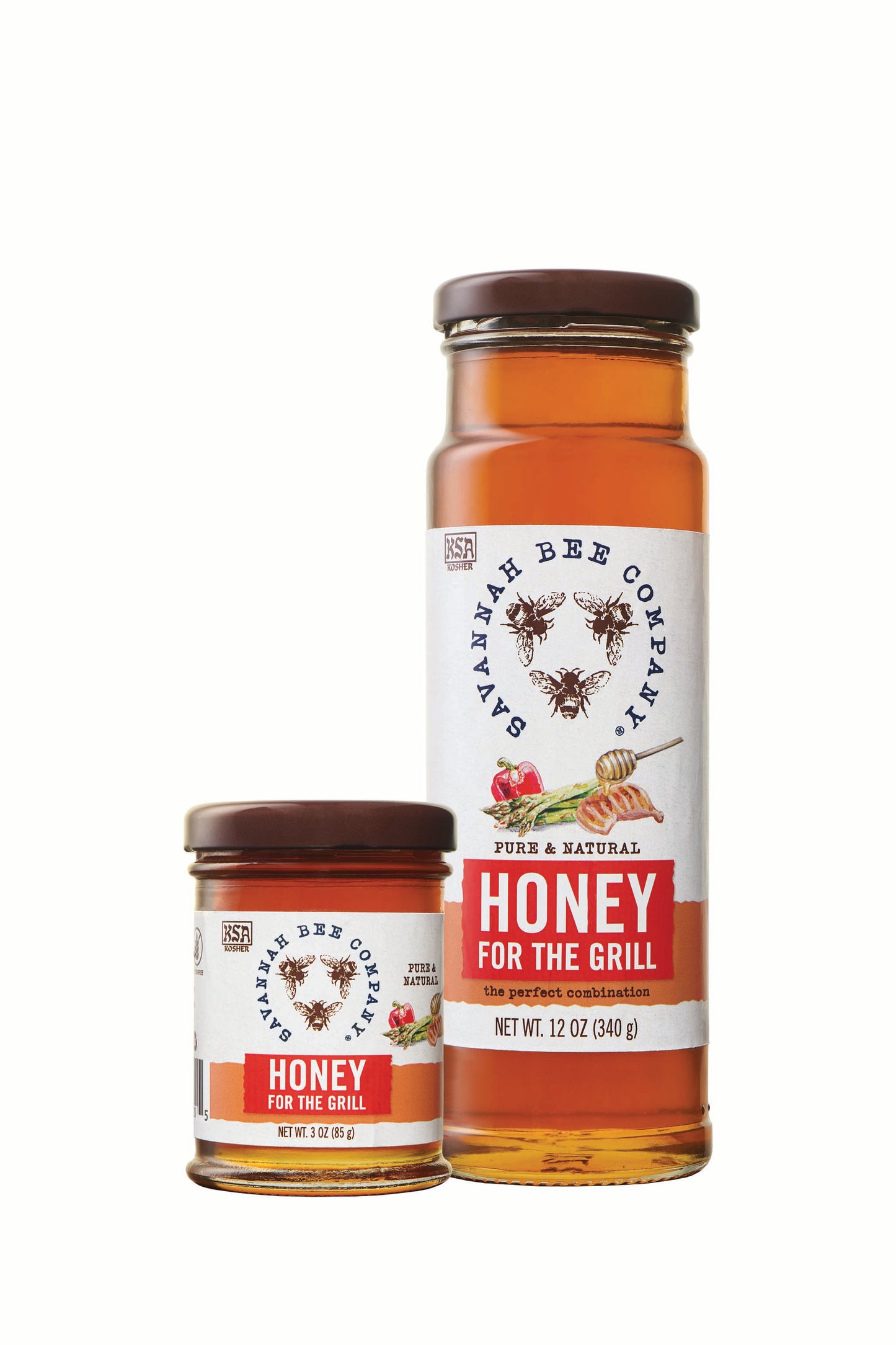 Pure & Natural Honey for the grill 3 oz. mini and 12 oz. tower studio image