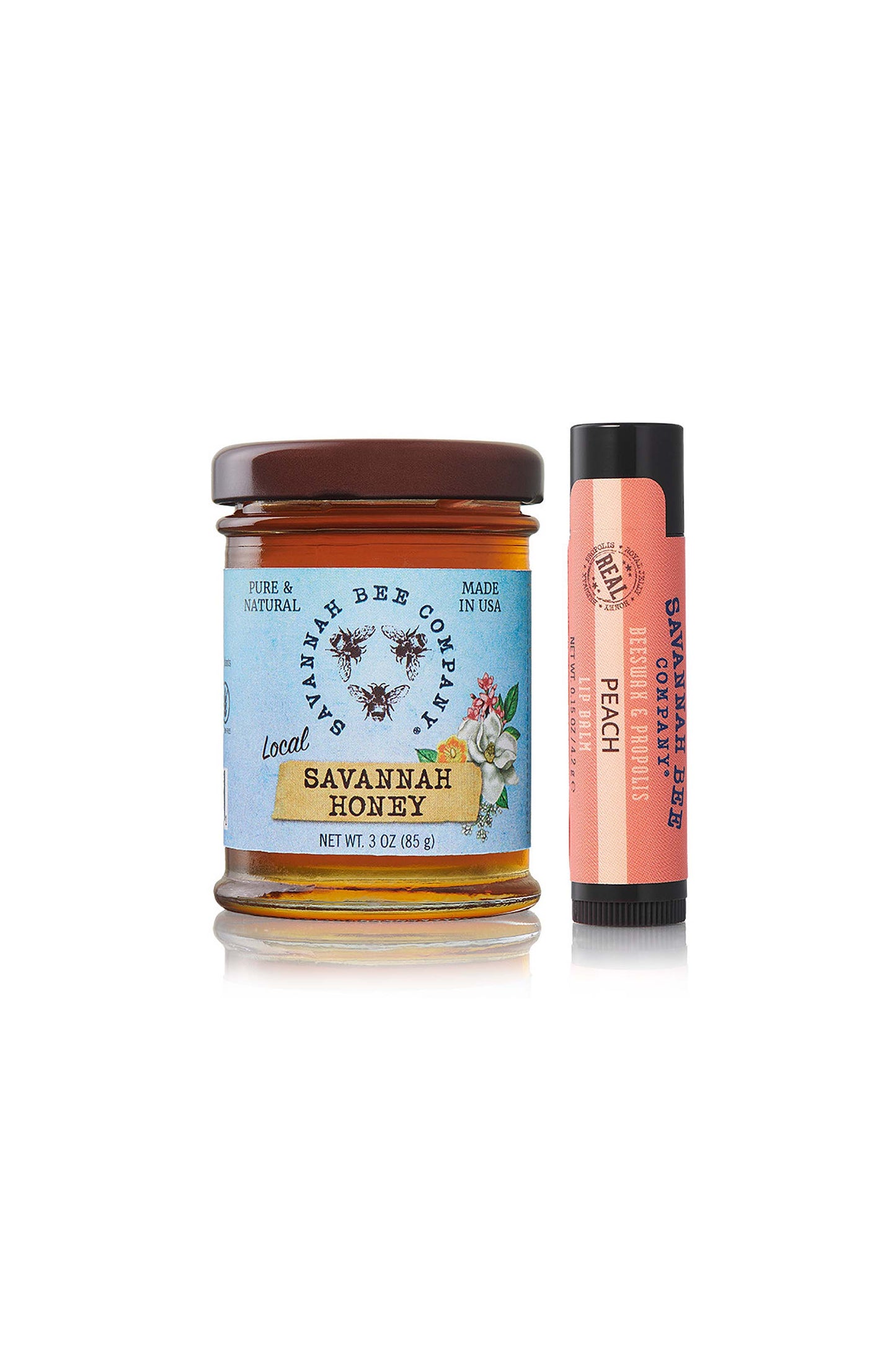 Local Savannah Honey 3 oz. mini with Peach Lip Balm
