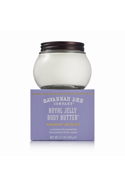 Royal Jelly Body Butter Rosemary Lavender in a 6.7 oz. jar