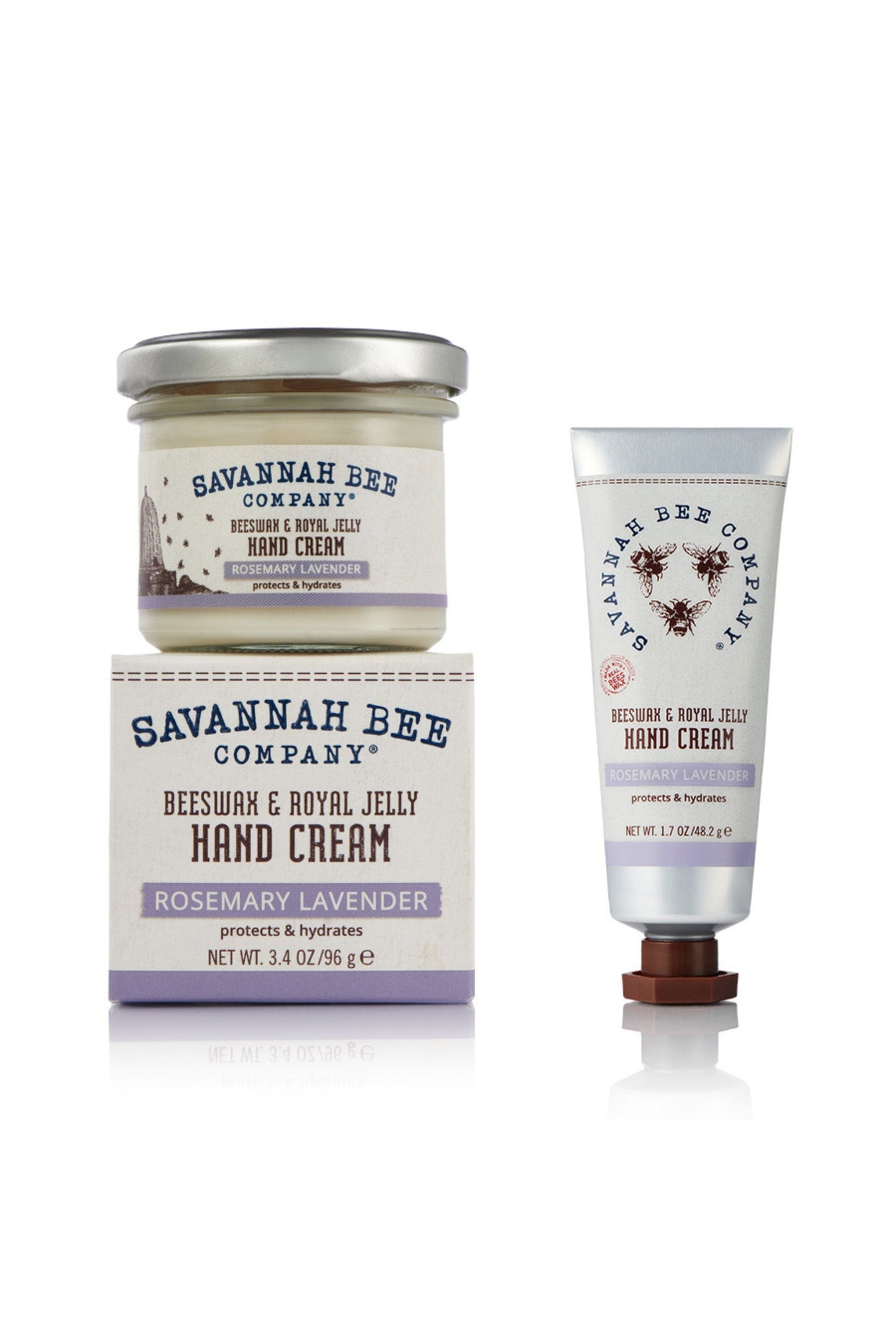 Rosemary Lavender Beeswax Royal Jelly Hand Cream in a Jar or Tube